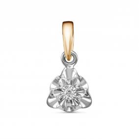 Серебряная подвеска GRIGORIEV Г03-20-5414(с) с бриллиантом Г03-20-5414(с) фото
