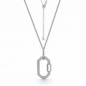 Г08-10-01018-41-00 Колье из серебра с фианитом Серебро 925° Г08-10-01018-41-00 фото
