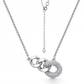 Г08-10-01019-41-00 Колье из серебра с фианитом Серебро 925° Г08-10-01019-41-00 фото