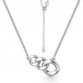 Г08-10-01020-41-00 Колье из серебра с фианитом Серебро 925° Г08-10-01020-41-00 фото