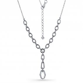 Г08-10-01022-41-00 Колье из серебра с фианитом Серебро 925° Г08-10-01022-41-00 фото