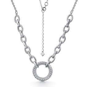 Г08-10-01023-41-00 Колье из серебра с фианитом Серебро 925° Г08-10-01023-41-00 фото