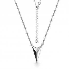 Серебряное колье GRIGORIEV Г08-10-01326-43-00 с фианитом Г08-10-01326-43-00 фото