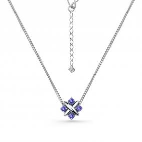 Г08-10-0747-41-07 Колье из серебра с танзанитом Серебро 925° Г08-10-0747-41-07 фото
