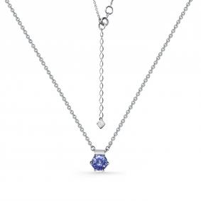 Г08-10-0771-41-07 Колье из серебра с танзанитом Серебро 925° Г08-10-0771-41-07 фото
