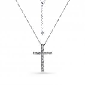 Г08-10-0854-41-00 Колье из серебра с фианитом Серебро 925° Г08-10-0854-41-00 фото