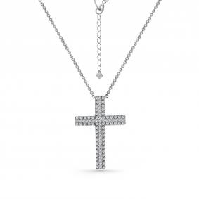 Г08-10-0855-41-00 Колье из серебра с фианитом Серебро 925° Г08-10-0855-41-00 фото