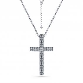 Г08-10-0876-41-00 Колье из серебра с фианитом Серебро 925° Г08-10-0876-41-00 фото