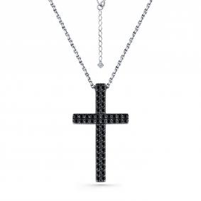 Серебряное колье-крест GRIGORIEV с фианитом Г08-10-0876-43-00 Г08-10-0876-43-00 фото