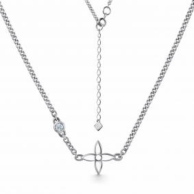 Г08-10-0963-41-00-1 Колье из серебра с фианитом Серебро 925° Г08-10-0963-41-00-1 фото