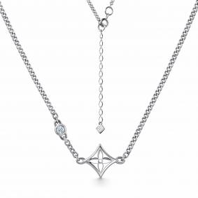 Г08-10-0963-41-00-2 Колье из серебра с фианитом Серебро 925° Г08-10-0963-41-00-2 фото