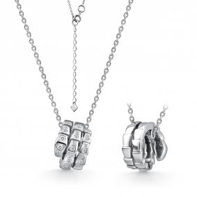 Г08-10-0973-41-00-2 Колье из серебра с фианитом Серебро 925° Г08-10-0973-41-00-2 фото