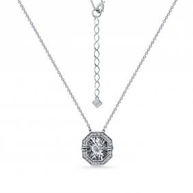 Г08-10-5630-41-00 Колье из серебра с фианитом Серебро 925° Г08-10-5630-41-00 фото