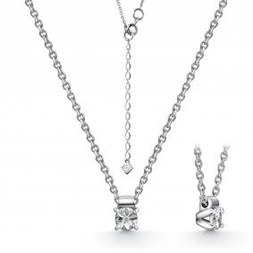 Серебряное колье GRIGORIEV Г08-10-5776-21-00-1 с бриллиантом Г08-10-5776-21-00-1 фото