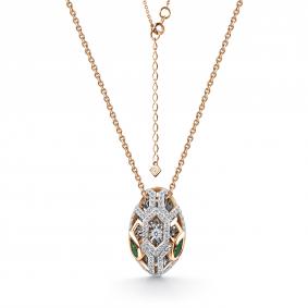 Г08-11-51041-31-01-1 Колье из красного золота с изумрудом Золото 585° (красное) Г08-11-51041-31-01-1 фото