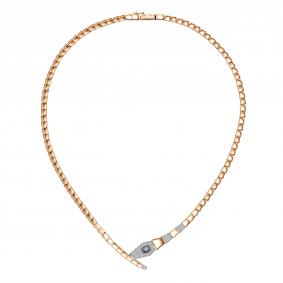 Г08-11-51058-31-00 Колье из красного золота с бриллиантом Золото 585° (красное) Г08-11-51058-31-00 фото