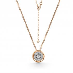 Г08-11-51064-31-00 Колье из красного золота с бриллиантом Золото 585° (красное) Г08-11-51064-31-00 фото