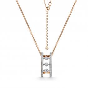 Г08-11-51114-31-00 Колье из красного золота с бриллиантом Золото 585° (красное) Г08-11-51114-31-00 фото