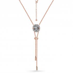 Г08-11-5630-31-00-2 Колье из красного золота с бриллиантом Золото 585° (красное) Г08-11-5630-31-00-2 фото