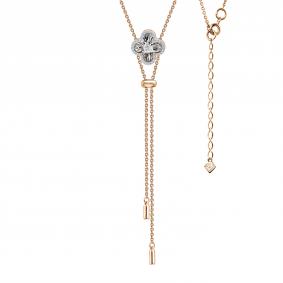 Г08-11-5675-31-00-2 Колье из красного золота с бриллиантом Золото 585° (красное) Г08-11-5675-31-00-2 фото