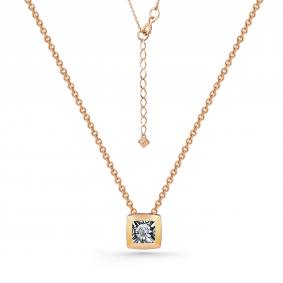 Г08-11-5704-31-00 Колье из красного золота с бриллиантом Золото 585° (красное) Г08-11-5704-31-00 фото