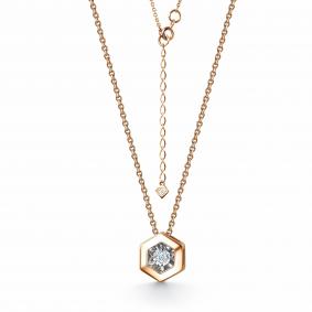 Г08-11-5745-31-00 Колье из красного золота с бриллиантом Золото 585° (красное) Г08-11-5745-31-00 фото