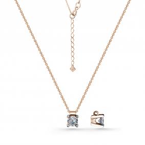 Г08-11-6779-31-00-3-25 Колье из красного золота с бриллиантом Золото 585° (красное) Г08-11-6779-31-00-3-25 фото