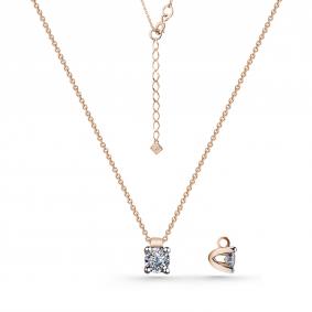 Г08-11-6781-31-00-1-22 Колье из красного золота с бриллиантом Золото 585° (красное) Г08-11-6781-31-00-1-22 фото