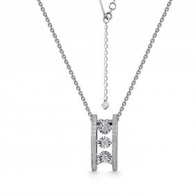 Колье из белого золота GRIGORIEV с танцующим бриллиантом Г08-12-51114-31-00-1 Г08-12-51114-31-00-1 фото