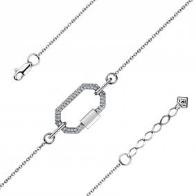 Серебряный браслет GRIGORIEV Г09-10-01018-41-00 с фианитом Г09-10-01018-41-00 фото