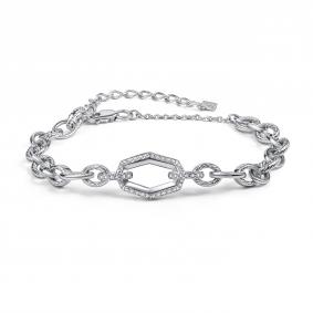 Серебряный браслет GRIGORIEV Г09-10-01022-41-00 с фианитом Г09-10-01022-41-00 фото