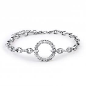 Серебряный браслет GRIGORIEV Г09-10-01023-41-00 с фианитом Г09-10-01023-41-00 фото