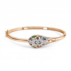 Золотой браслет GRIGORIEV Г09-11-51041-31-01 с бриллиантом и изумрудом Г09-11-51041-31-01 фото