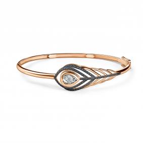 Золотой браслет GRIGORIEV Г09-11-51131-13-00 с бриллиантом и чёрным бриллиантом Г09-11-51131-13-00 фото