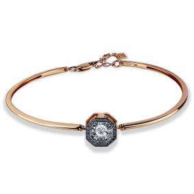 Золотой браслет GRIGORIEV с танцующим бриллиантом и чёрным бриллиантом Г09-11-5628-33-00 Г09-11-5628-33-00 фото