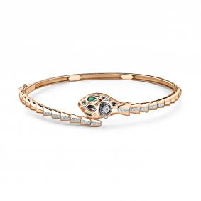 Золотой браслет GRIGORIEV Г09-11-5941-31-01 с бриллиантом и изумрудом Г09-11-5941-31-01 фото