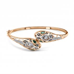 Золотой браслет GRIGORIEV Г09-11-5942-31-01 с бриллиантом и изумрудом Г09-11-5942-31-01 фото