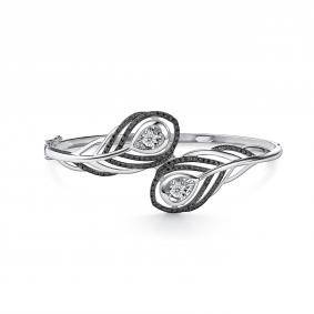 Браслет из белого золота GRIGORIEV Г09-12-51131-13-00-1 с бриллиантом и чёрным бриллиантом Г09-12-51131-13-00-1 фото