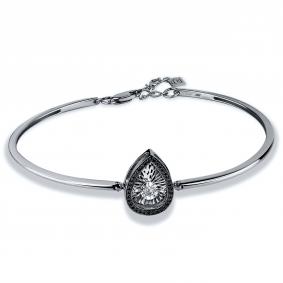 Браслет из белого золота GRIGORIEV Г09-12-5497-33-00 с бриллиантом и чёрным бриллиантом Г09-12-5497-33-00 фото