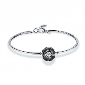 Браслет из белого золота GRIGORIEV с танцующим бриллиантом и чёрным бриллиантом Г09-12-5630-33-00 Г09-12-5630-33-00 фото