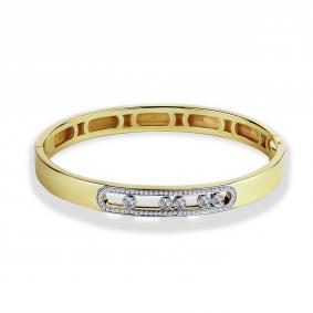 Г09-13-0833-31-00 Браслет из желтого золота с бриллиантом Лимонное золото 585° Г09-13-0833-31-00 фото