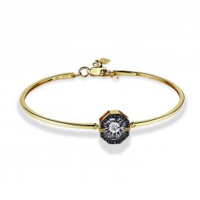 Браслет из лимонного золота GRIGORIEV Г09-13-5630-33-00 с бриллиантом и чёрным бриллиантом Г09-13-5630-33-00 фото