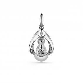 Серебряная подвеска GRIGORIEV Г10-01-0075(с)-Пантелеймон с фианитом Г10-01-0075(с)-Пантелеймон фото