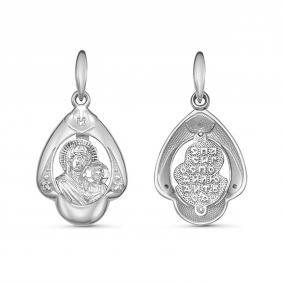 Серебряная подвеска GRIGORIEV Г10-10-0075(с)-Казанская с фианитом Г10-10-0075(с)-Казанская фото