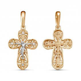 Золотая подвеска GRIGORIEV Г10-14-0028 с бриллиантом Г10-14-0028 фото