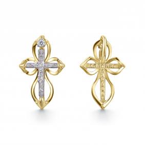 Подвеска из лимонного золота GRIGORIEV Г10-16-0061 с бриллиантом Г10-16-0061 фото