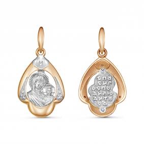 Подвеска из золочёного серебра GRIGORIEV Г10-20-0075(с)-Казанская с фианитом Г10-20-0075(с)-Казанская фото