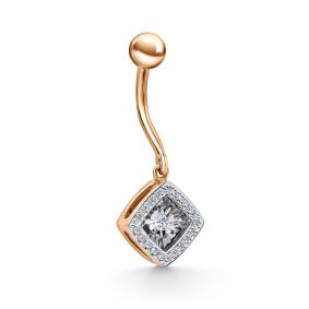 Г11-11-5499-31-00 Пирсинг из красного золота с бриллиантом Золото 585° (красное) Г11-11-5499-31-00 фото