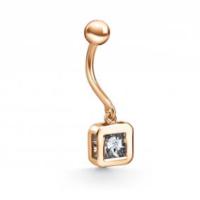 Г11-11-5914-11-00 Пирсинг из красного золота с бриллиантом Золото 585° (красное) Г11-11-5914-11-00 фото