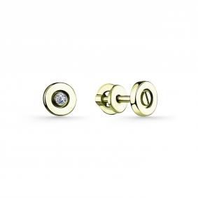 Серьги из лимонного золота GRIGORIEV Г12-03-0562-11-00 с бриллиантом Г12-03-0562-11-00 фото